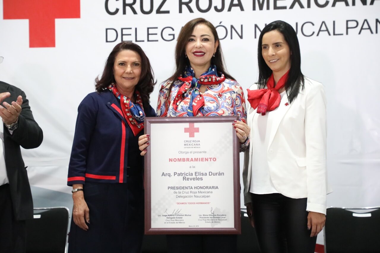 La Alcaldesa, Patricia Durán Reveles, fue nombrada Presidenta Honoraria de este organismo en Naucalpan