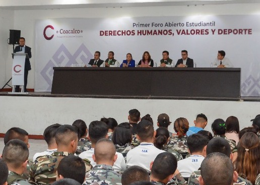 El gobierno coacalquense realizó foro para promover “Derechos Humanos, Valores y Deporte”, entre los jóvenes