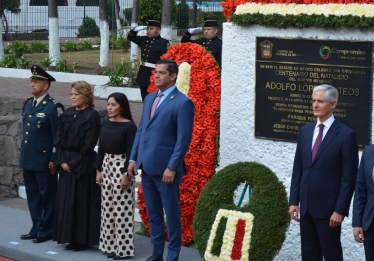 Autoridades mexiquenses encabezaron la ceremonia conmemorativa del 109 Aniversario del Nacimiento Adolfo López Mateos