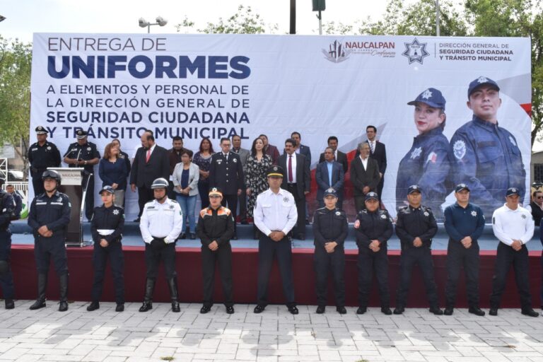 Gobierno naucalpense hizo entrega de uniformes  de última tecnología a elementos de Seguridad Ciudadana y Tránsito Municipal