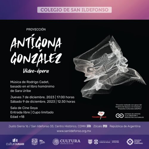 Antígona González, video ópera, se trasmite en san Ildefonso- péndulo