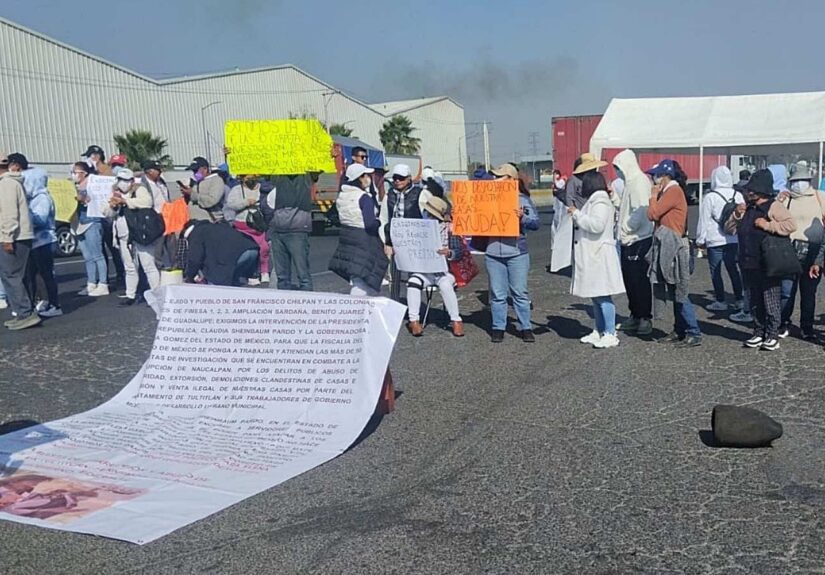 manifestación por el cambio de nombre a colonia de tultitlan