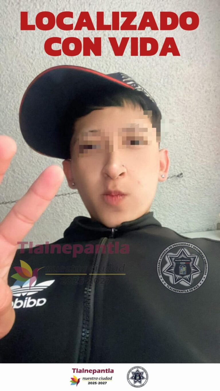localizan a joven en  Tlalnepantla