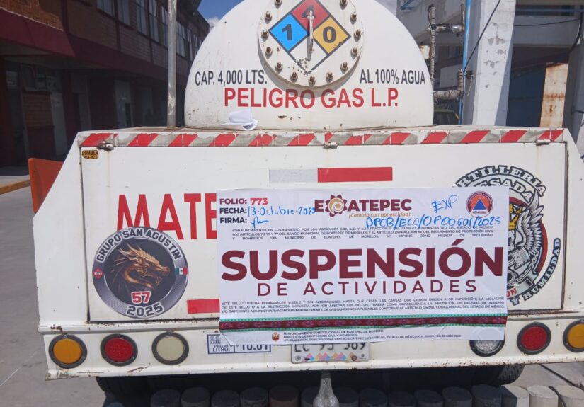 pipa de gas en Ecatepec es Asegurada por la policia