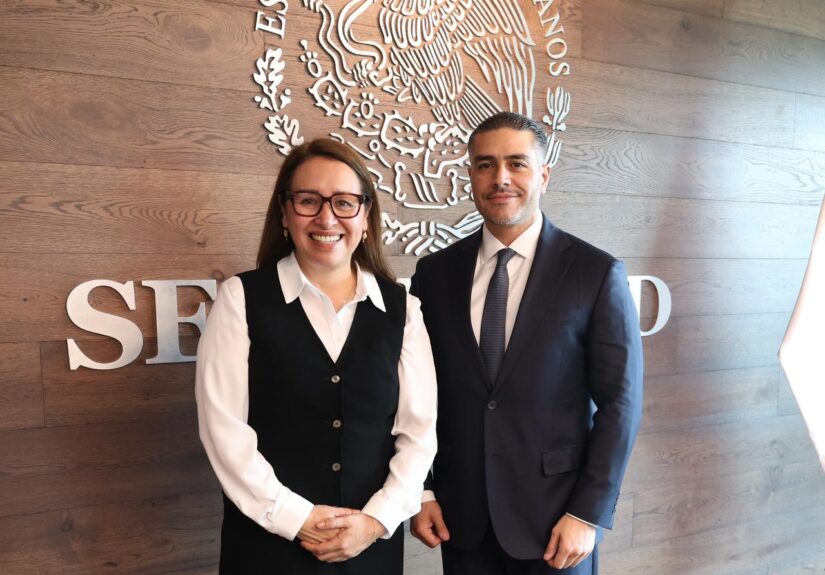 Azucena Cisneros y Omar García Harfuch