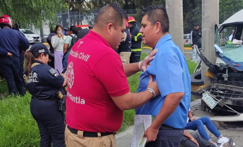 choque de combi en Tlalnepantla