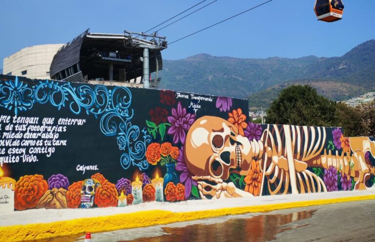 día de muertos mega mural Ecatepec